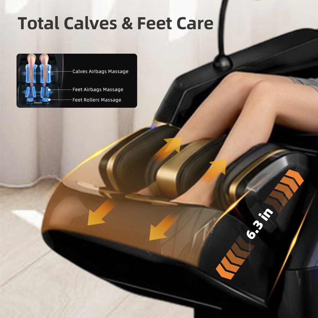 Massage Chair Full Body,Zero Gravity 3D SL-Track Shiatsu Massage Recliner Chair Built-in Heat System Airbag Massage with Body Scan, Deep Yoga Stretch, Calfrest Extension And Foot And Back massage