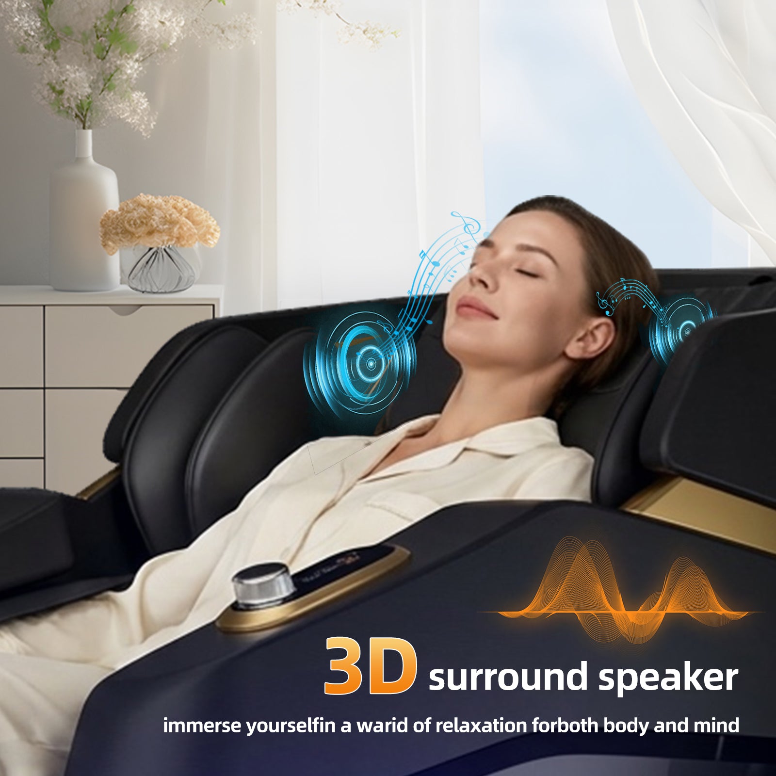 Massage Chair Full Body,Zero Gravity 3D SL-Track Shiatsu Massage Recliner Chair Built-in Heat System Airbag Massage with Body Scan, Deep Yoga Stretch, Calfrest Extension And Foot And Back massage